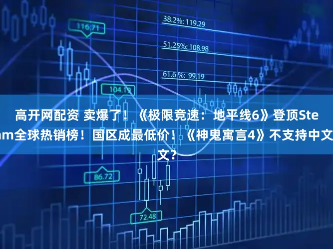 高开网配资 卖爆了！《极限竞速：地平线6》登顶Steam全球热销榜！国区成最低价！《神鬼寓言4》不支持中文？