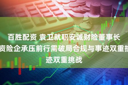 百胜配资 袁卫就职安诚财险董事长 国资险企承压前行需破局合规与事迹双重挑战