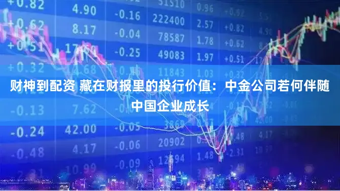 财神到配资 藏在财报里的投行价值:中金公司若何伴随中国企业成长